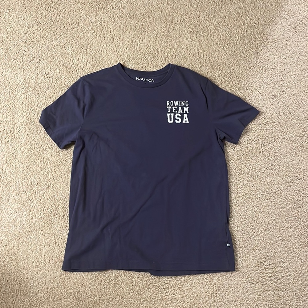 Navy Blue Náutica Shirt USA Rowing Team